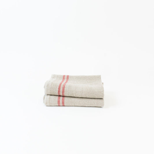 Country Tea Towel | Natural/Rouge