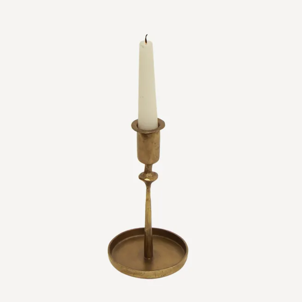 Raine Taper Gold Candleholder