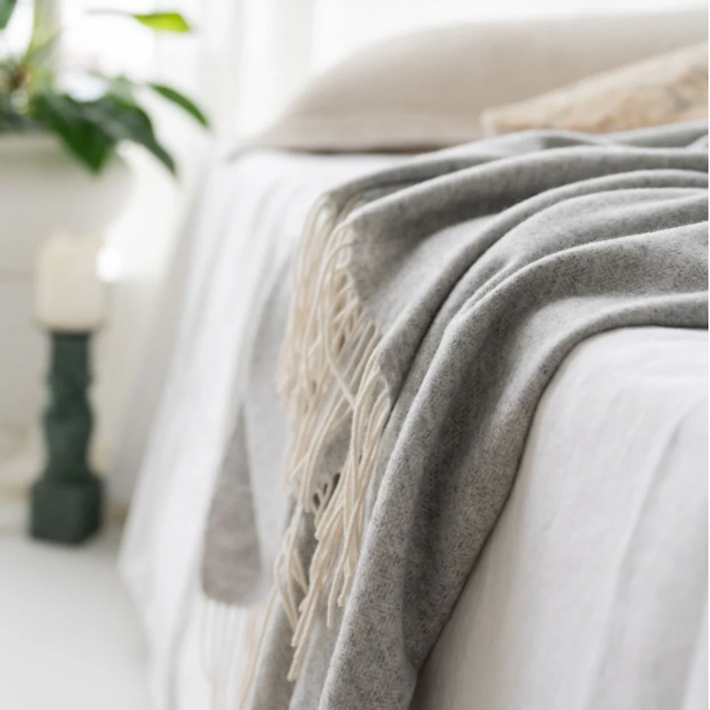 Cashmere/Merino Blanket | Mist