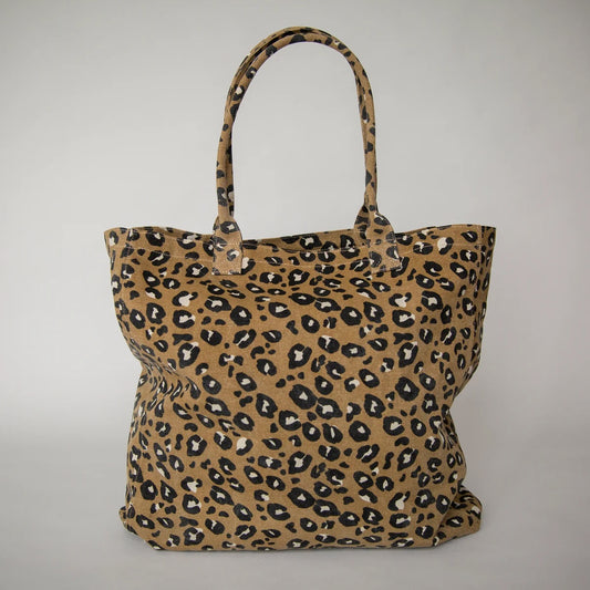 Great Big Bag | Leopard Camel